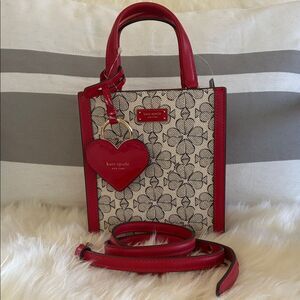 Kate Spade flower co cherry Vday edition mini bag NWT